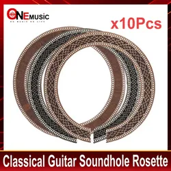 10pcs Classic Guitar BassWood Soundhole Rosette Inlay Guitar Body Project Parts