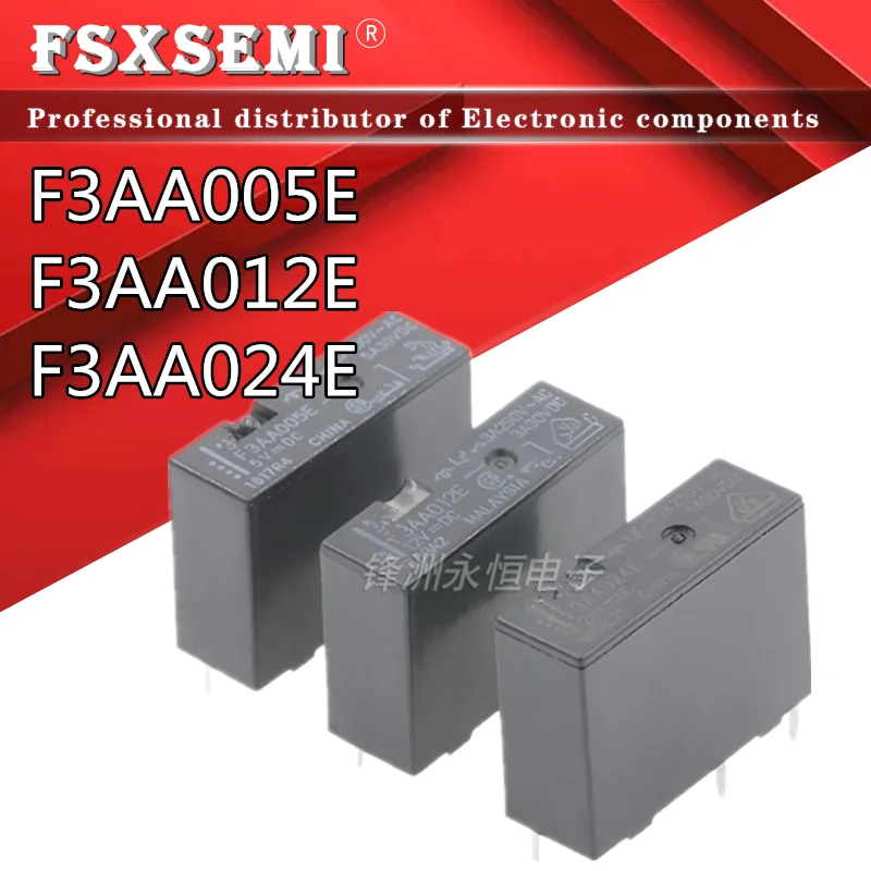 5pcs F3AA024E 5V 12V 24V F3AA005E F3AA012E 4pin Relay