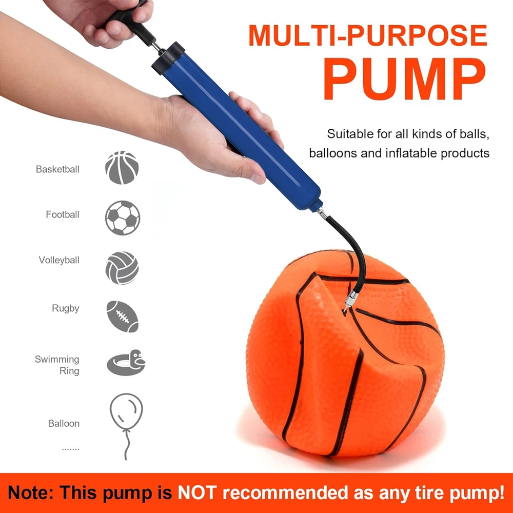 Basketball Football Volleyball Pump Inflator 12-inch Portable Ball Pump Set Multifunction Hand Air Pump for Inflaction Toys