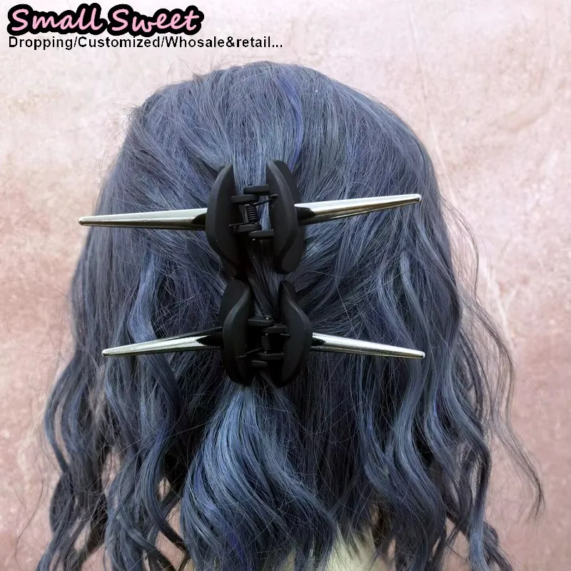 

Women Subculture Gothic Lolita Spike Hair Claws Punk Hairpin Y2K Girl Harajuku rivet Steampunk Goth Hair Accessories Get caught
