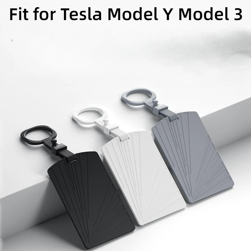 

Fit for Tesla Model Y Model 3 YL Car Key Card Holder NFC Smart Card Case Suede Protective Shell