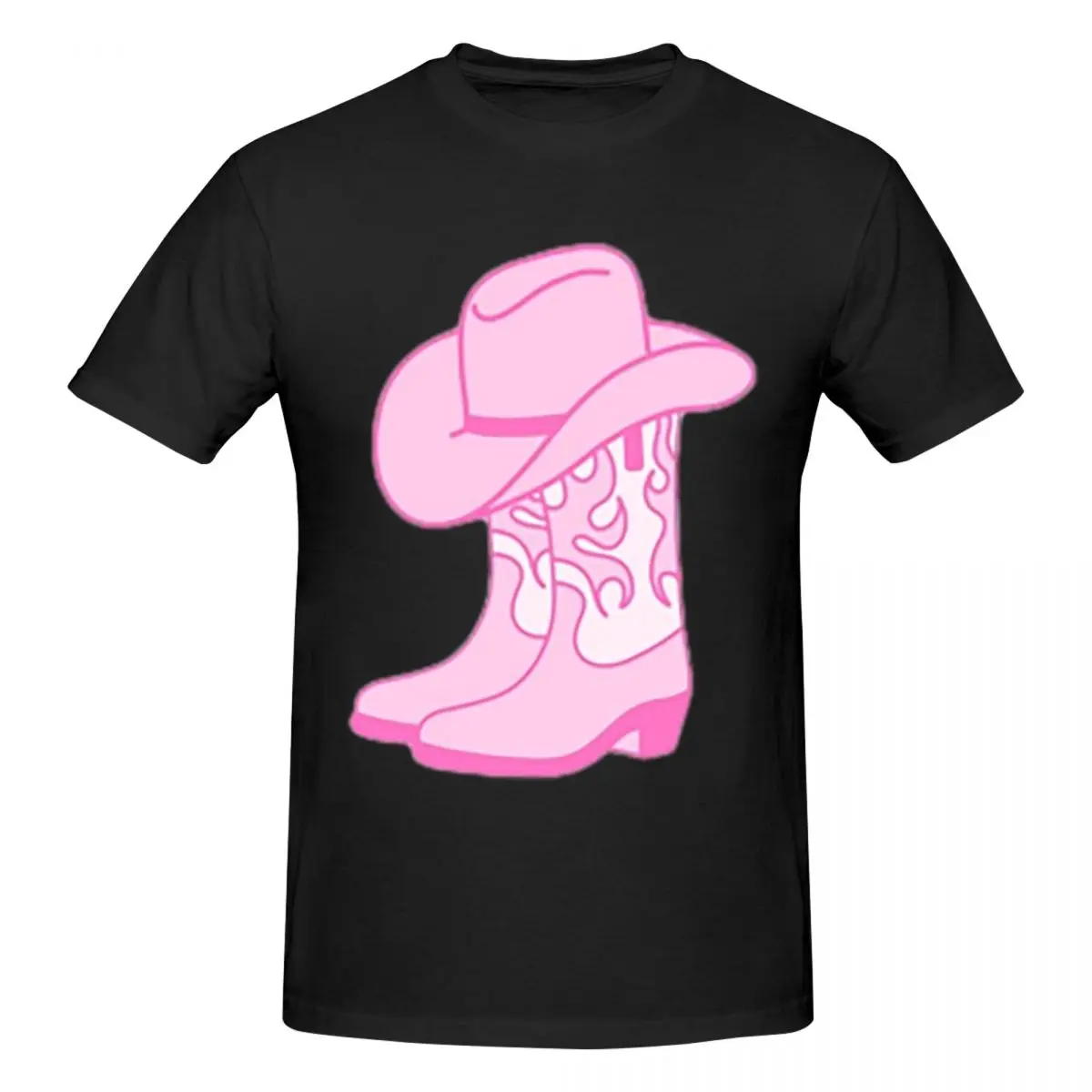 

Pink Rodeo Men T-Shirt Classic Plus Size T Shirts Men's Crew Neck Cotton Tees Short Summer Male