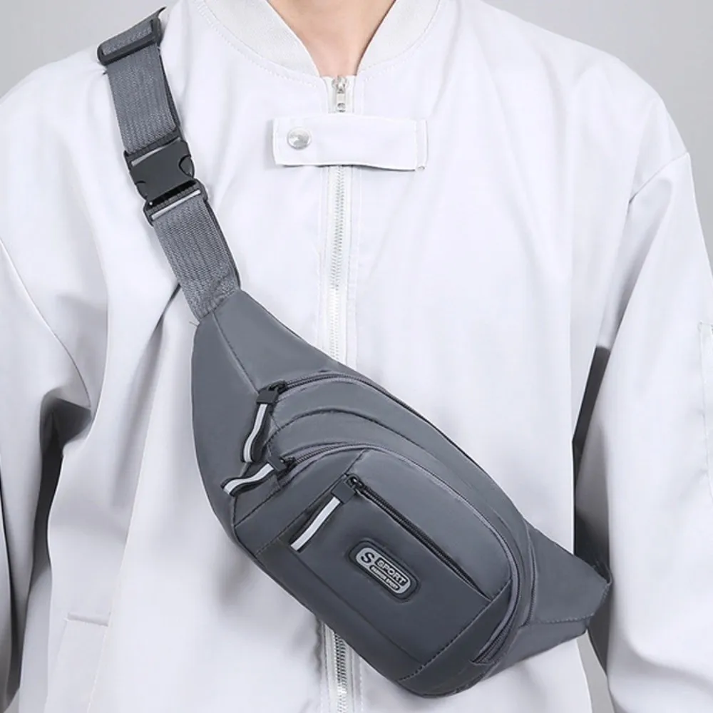 

Multi-layer Storage Mobile Waist Bag Wear-resistant Large Capacity Men Chest Bag Multi Functional Adjustable Strap