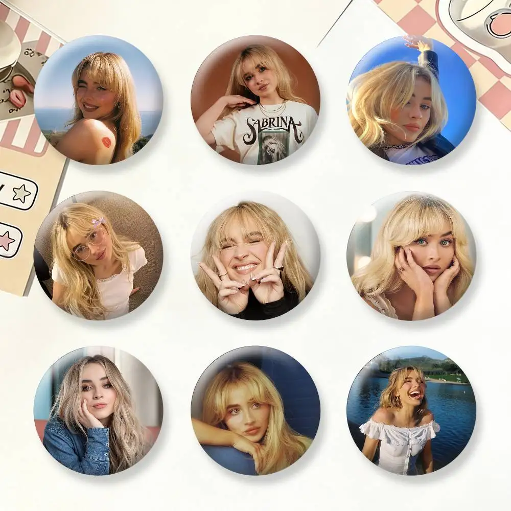 

S-Sabrina Carpenter Brooches Cartoon Badge Pins Backpack Hat Accessories Friend Gift
