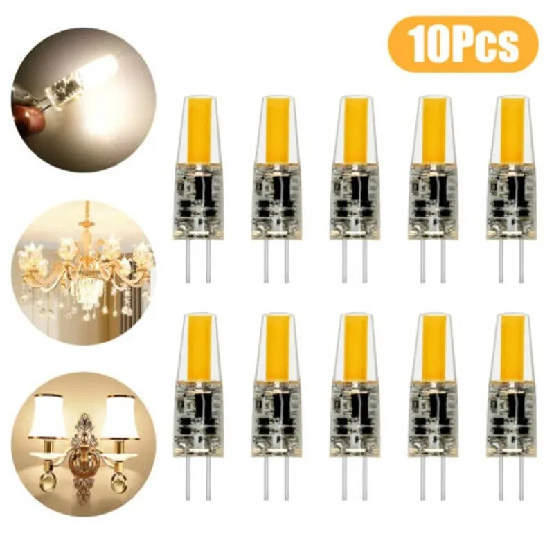 

10pcs Mini G4 LED Bulb COB Light AC DC 12V/220V Warm/Cold White 360 Beam Angle Chandelier Spotlight Replace 20/40W Halogen Lamp