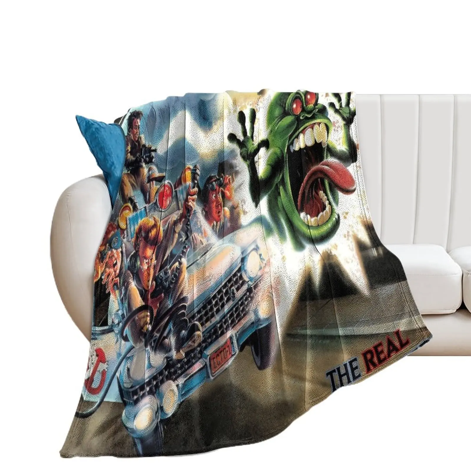 

The Real Ghostbusters Classic Artwork Throw Blanket Decorative Beds valentine gift ideas Thin Blankets