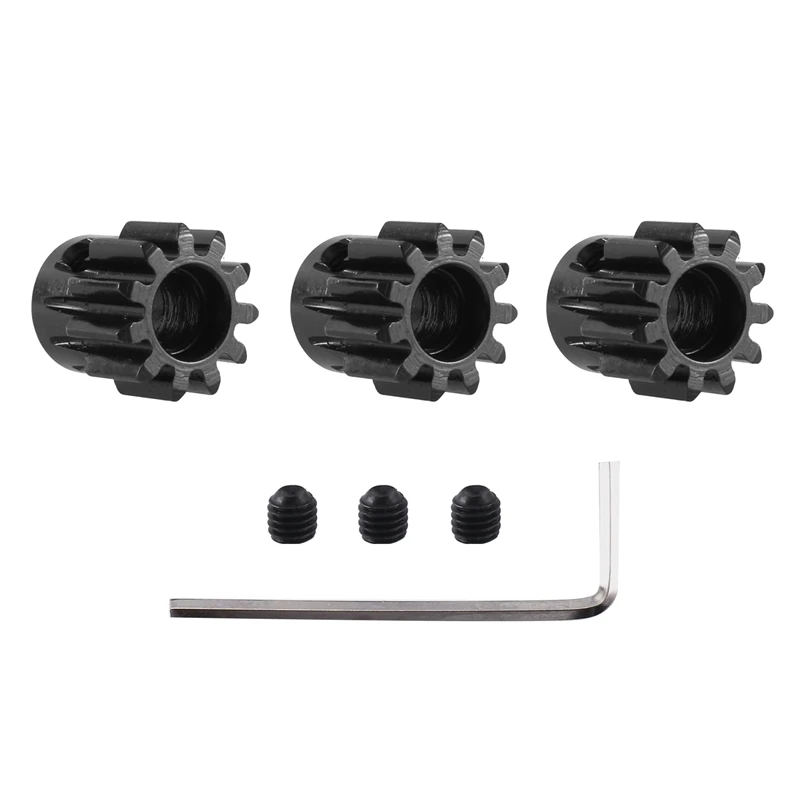 Motor Tooth Metal M1.5 Module 8.0 Internal Hole Chrome Steel 11T Motor Gear Set Including M5 Machine Screw