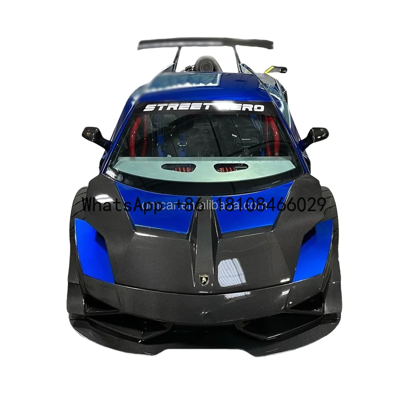 ST Racing Style Carbon Fiber Fiber Rear Front Bumper Lip Engine Hood Cover Body Kit for Lamborghini Gallardo Lp550 Lp560 Lp570