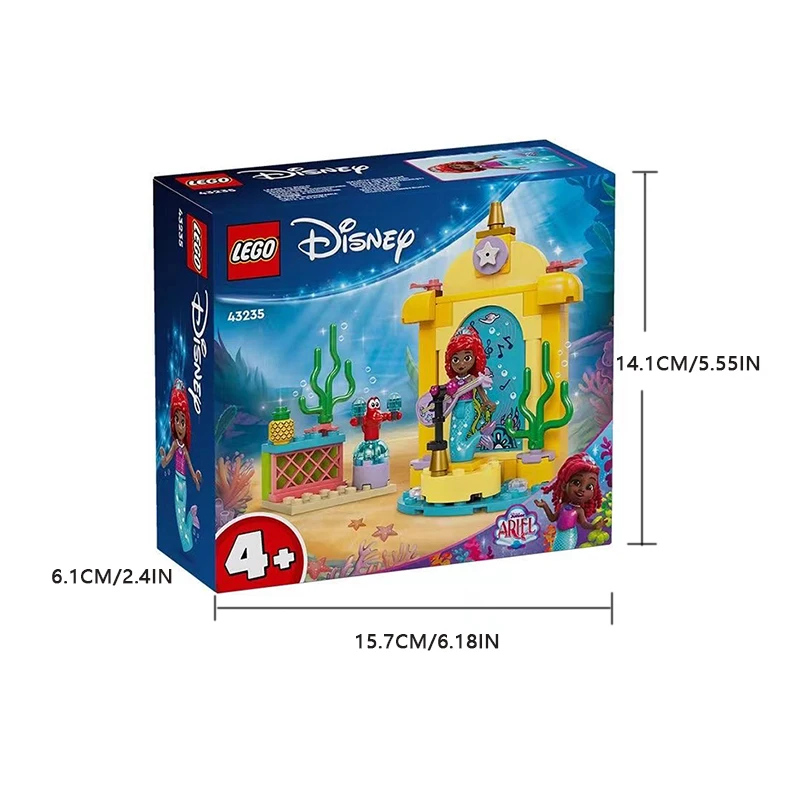 43235/76157 Panggung Musik Putri Ariel, Mainan Ariel dengan 2 Karakter Ikonik, Ide Hadiah Menyenangkan untuk Penggemar Acara TV, Anak Perempuan dan Laki-Laki
