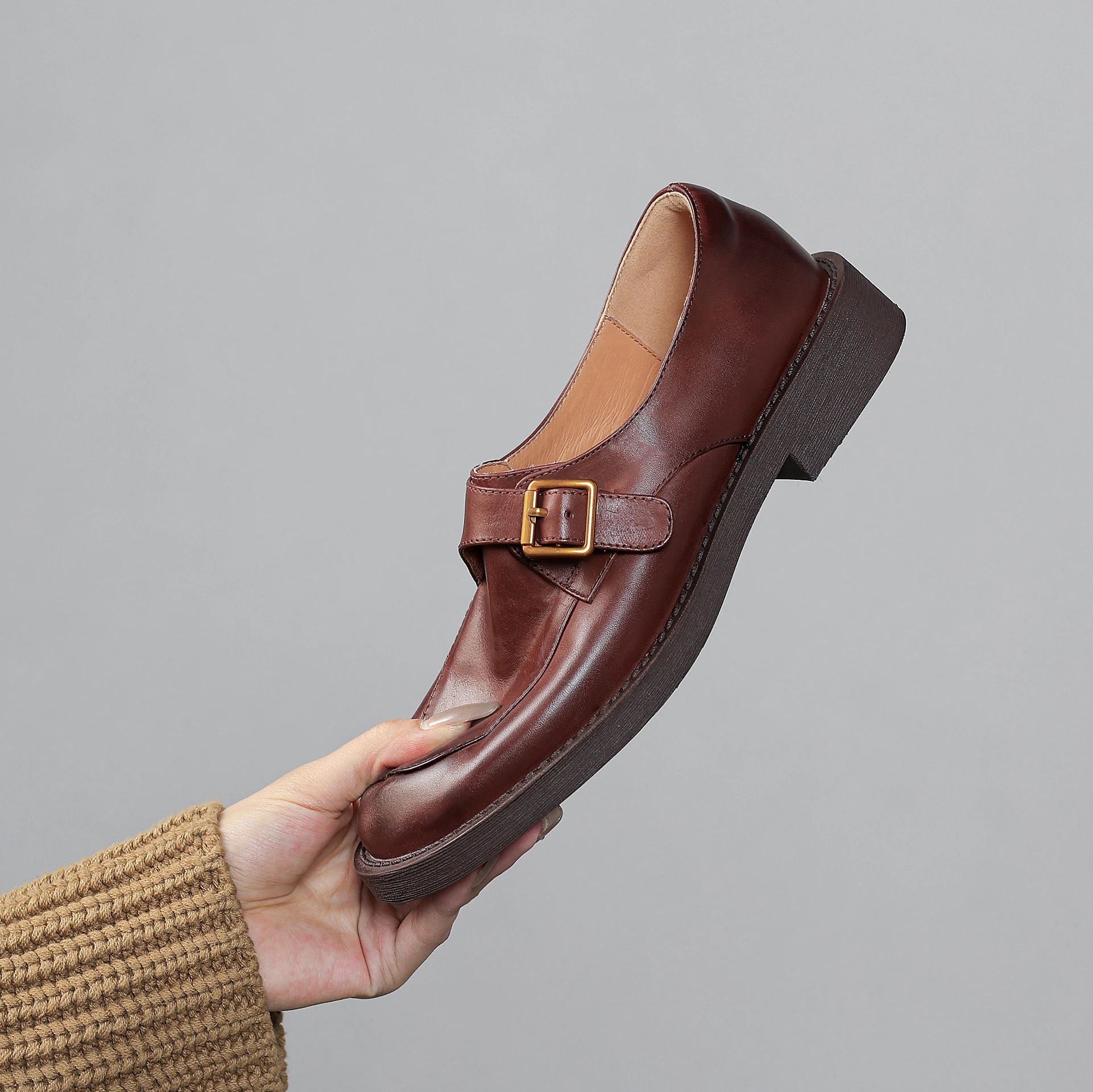 Oxford Brogue Leather - Женские туфли-оксфорды EAGSITY из коровьей кожи