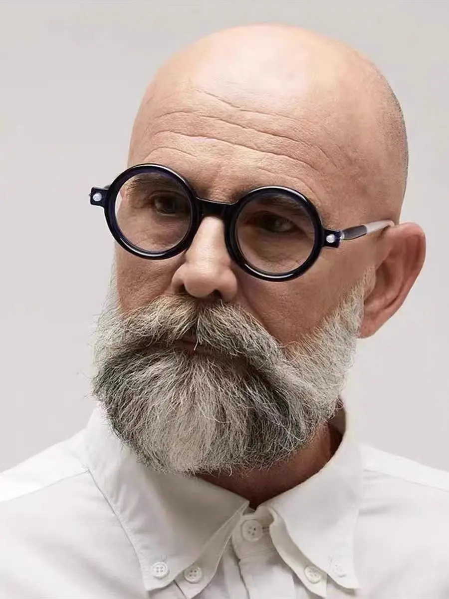 Shatar Grobgerahmte Lesebrille für Männer und Frauen, großer Rahmen, künstlerischer Retro-Stil, großer runder Rahmen, Anti-Blaulicht-Brille – Detail 2