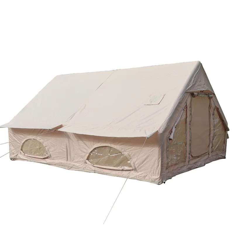 Telhado de acampamento para acampamento ao ar livre para viagem, barraca inflável totalmente automática