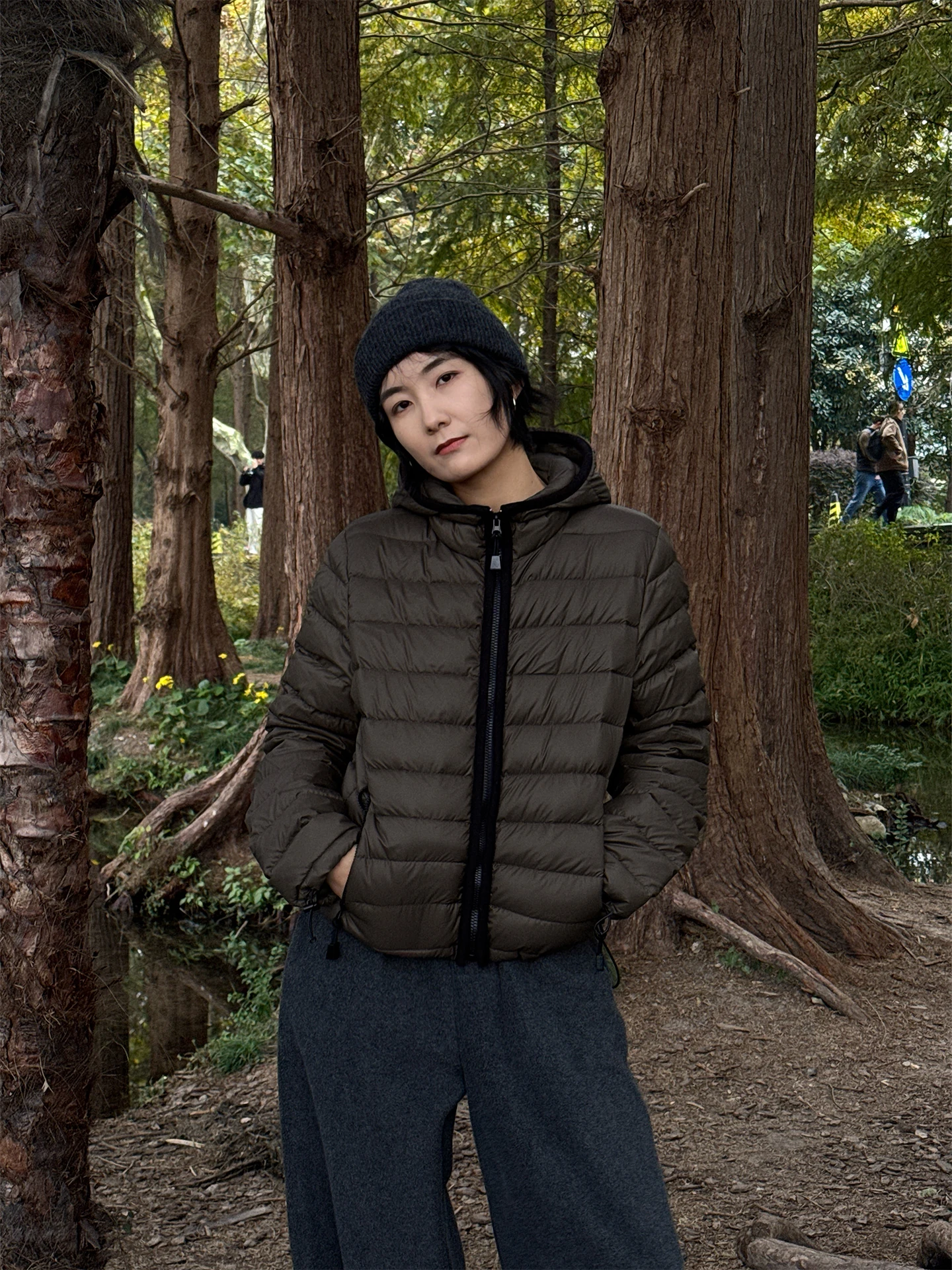 

Langqing Women's ort Lightweight Goose down Jaet 2025 New Winter Coat Hooded Nylon 90% White Goose Feather Warm Commute S...