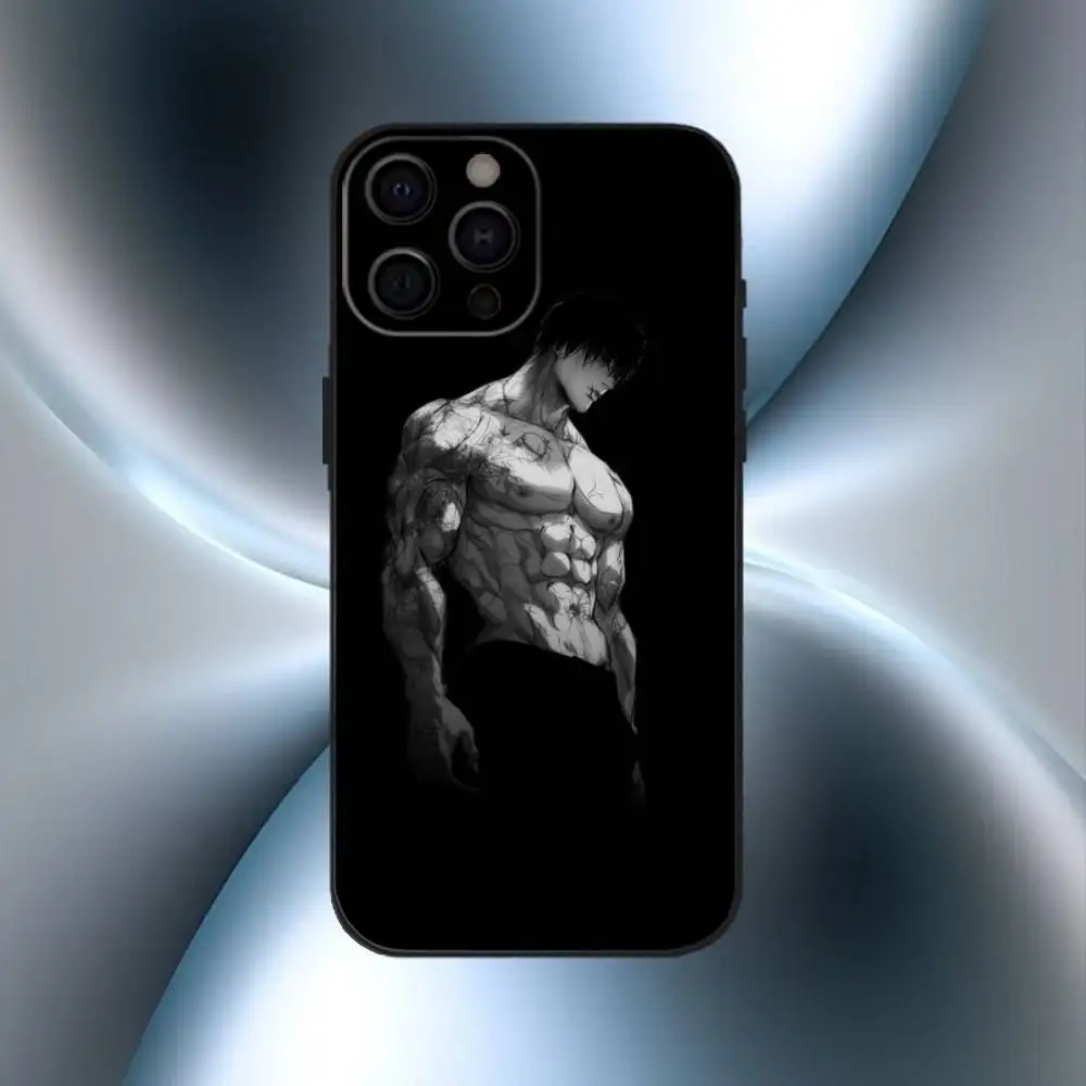 Casing HP Toji Fushiguro Jujutsu Kaisen Untuk iPhone17,16,15,14,13,12,11 Plus,Pro Max Bahan Lembut Warna Hitam