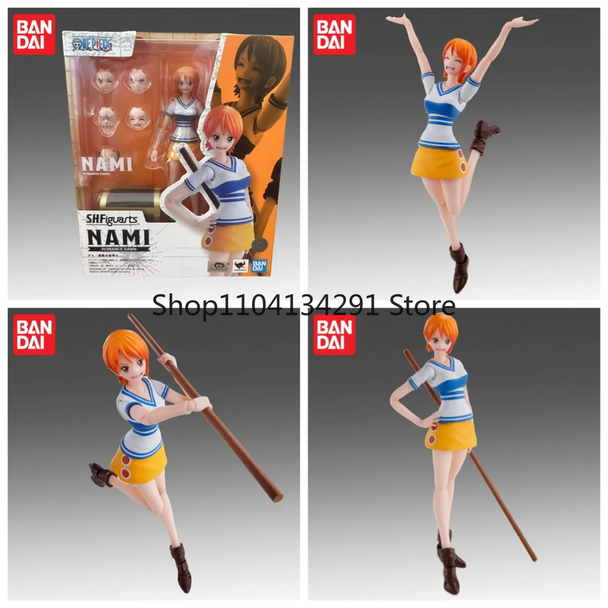 

Аутентичная шарнирная фигурка Bandai SHF One Piece Nami: Dawn of Adventure, подарок на день рождения | Изысканный подарок
