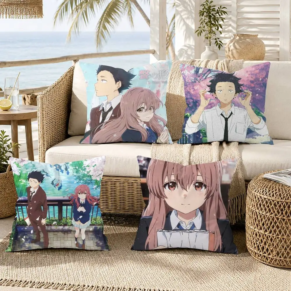A Silent Voice Shoya Nishimiya – taie d'oreiller pour canapé, salon, bureau à domicile, housse de protection