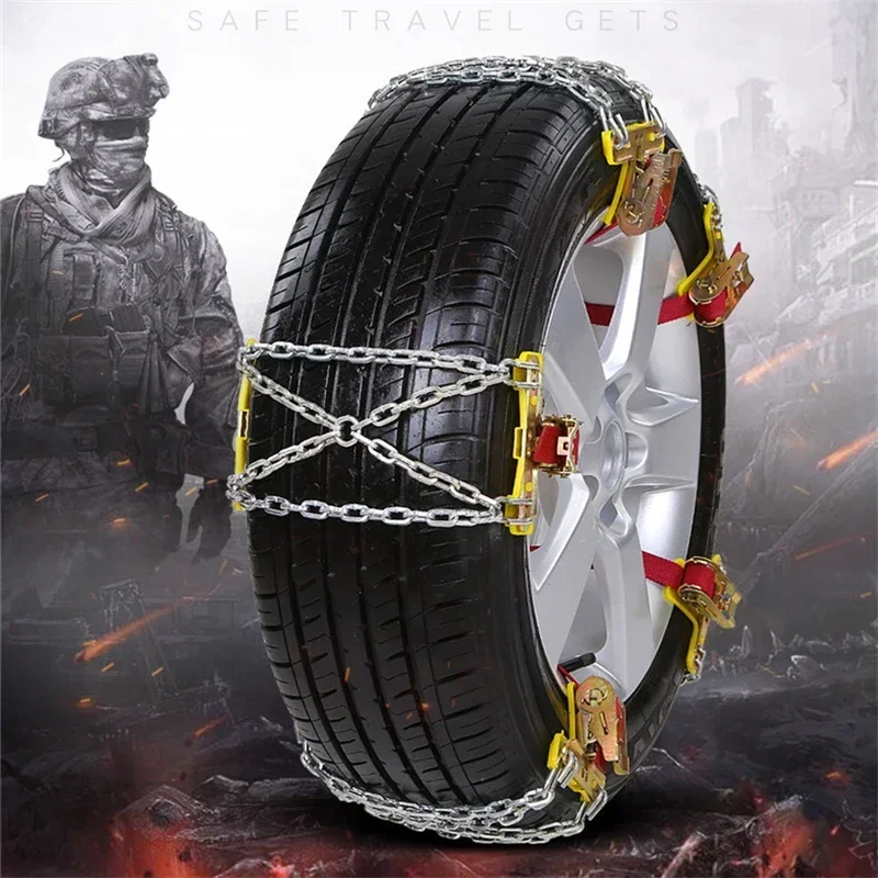 

Universal Steel Truck Car Wheels Tyre Tire Snow Chains Belt Winter Anti-skid Vehicles SUV Wheel Chain Mud Road Safe Safety