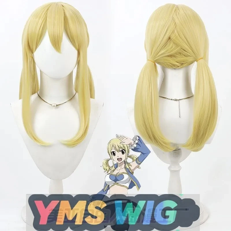 

[YMS WIG] Fairy's Tail Люси Cos Парик Героиня Люси Моделирование кожи головы Встроенный двойной хвост