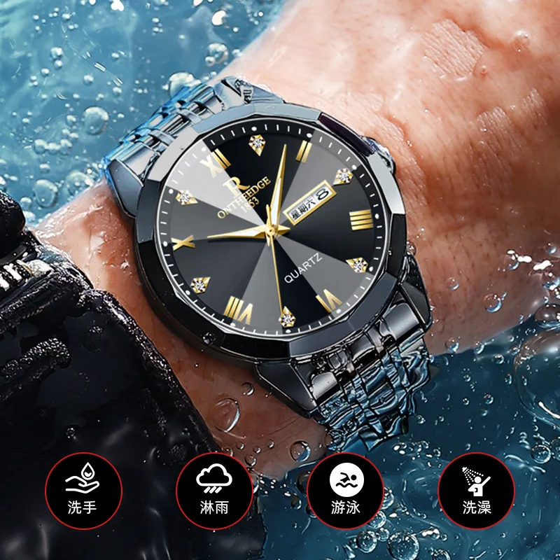 Men’s Fashion Quartz Watch, Waterproof Luminous Calendar Wristwatch, Swiss-Style Business Design