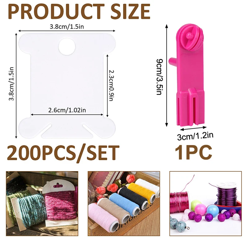 Avvolgitore di corde Carta per filo da ricamo Bobine di filo di plastica Filo interdentale per filo manuale Supporto per stoccaggio rapido Avvolgimento Punto Ferita