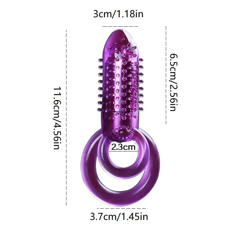 New Vibrating Cock Ring With Tongue Clitoral Stimulator Raised Nodules Anal Beads Couple Play Adult Sex Toys Penis Ring Wearable view 6