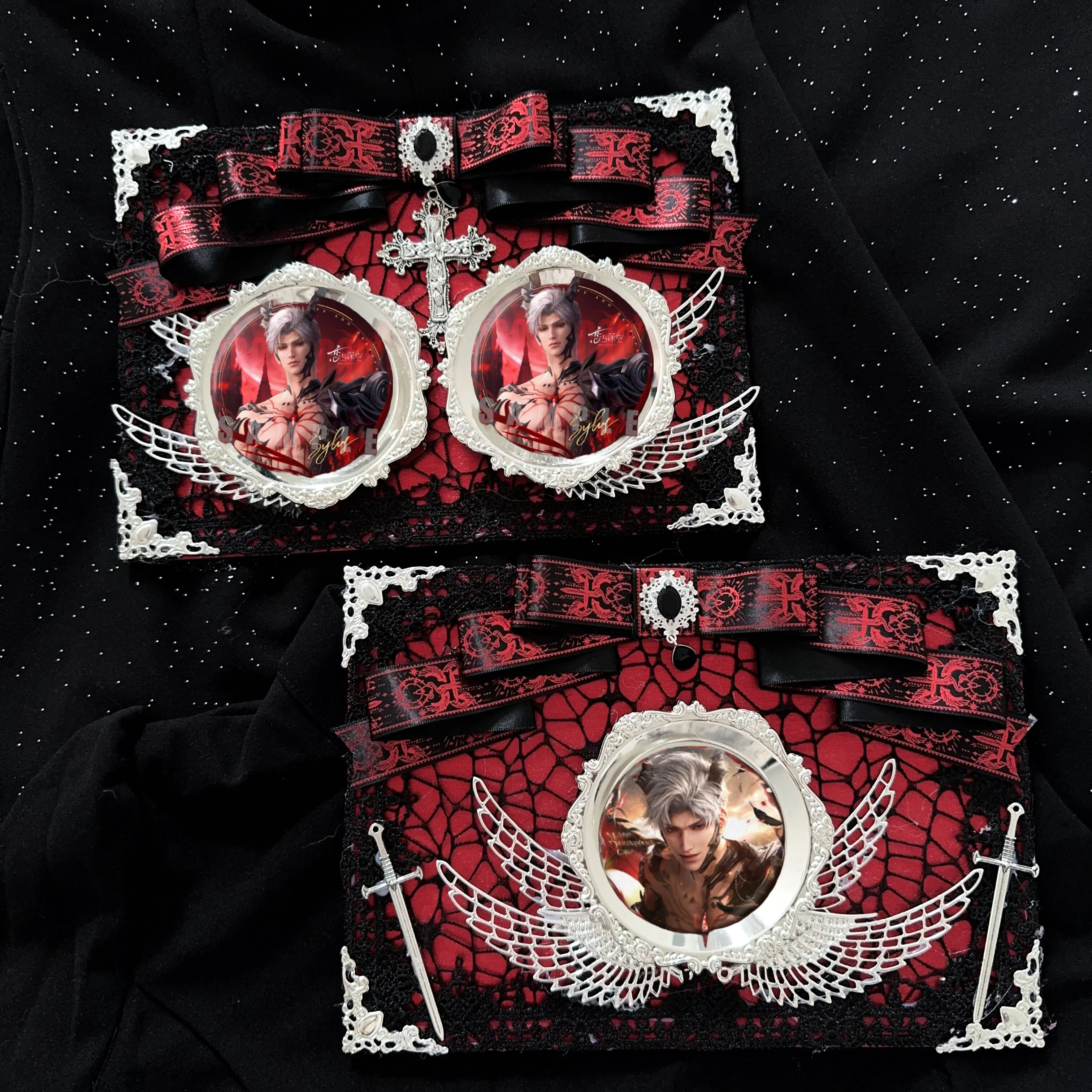 Finished Pain Board Dinner Plate Pain Bar To Valley Beauty Love and Deep Space Black and Red Ltabag Pain Window Decoration
