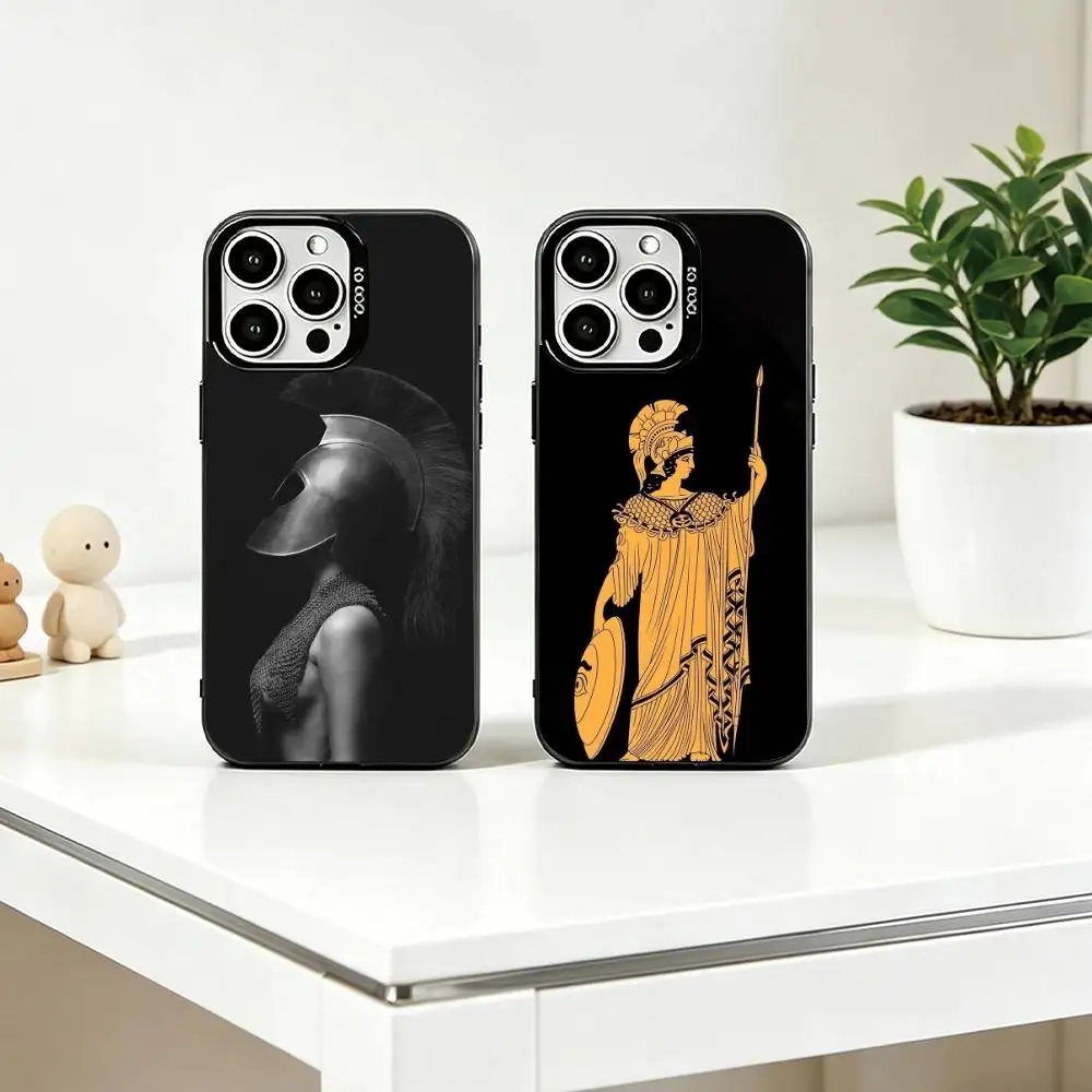 

Greek goddess of wisdom A-Athena Phone Case For iPhone 17,16,15,14,13,12,11 Plus,Pro Max,XS,Colorful Silver Black Cover