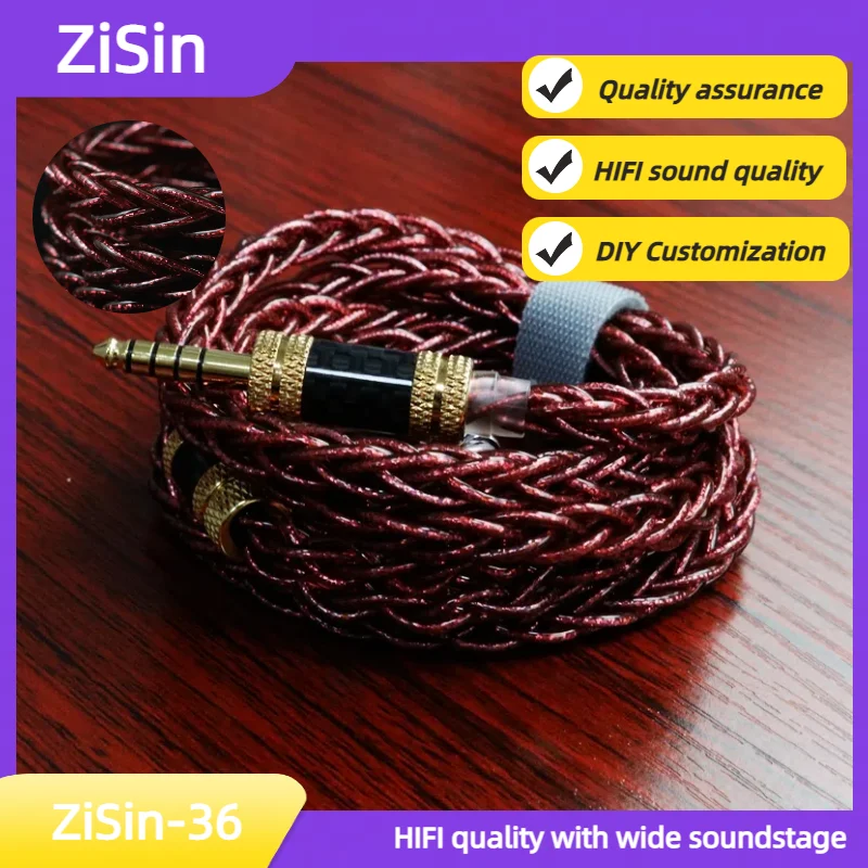 zisin flagship multi elemento hifi fone de ouvido cabo adequado para bravery f1 akg mk4 iem mmcx 078 36 nucleo 44 mm 35 mm 01