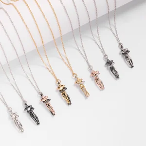 زوجين عناق قلادة قلادة زوجين معا إلى الأبد معدن تصفيح الحب نمط طوق قلادة سلسلة سحر المجوهرات هدية أفضل 10 هدايا تذكارية بسيطة للمبيعات لتاريخ الزوجين - رقم 7