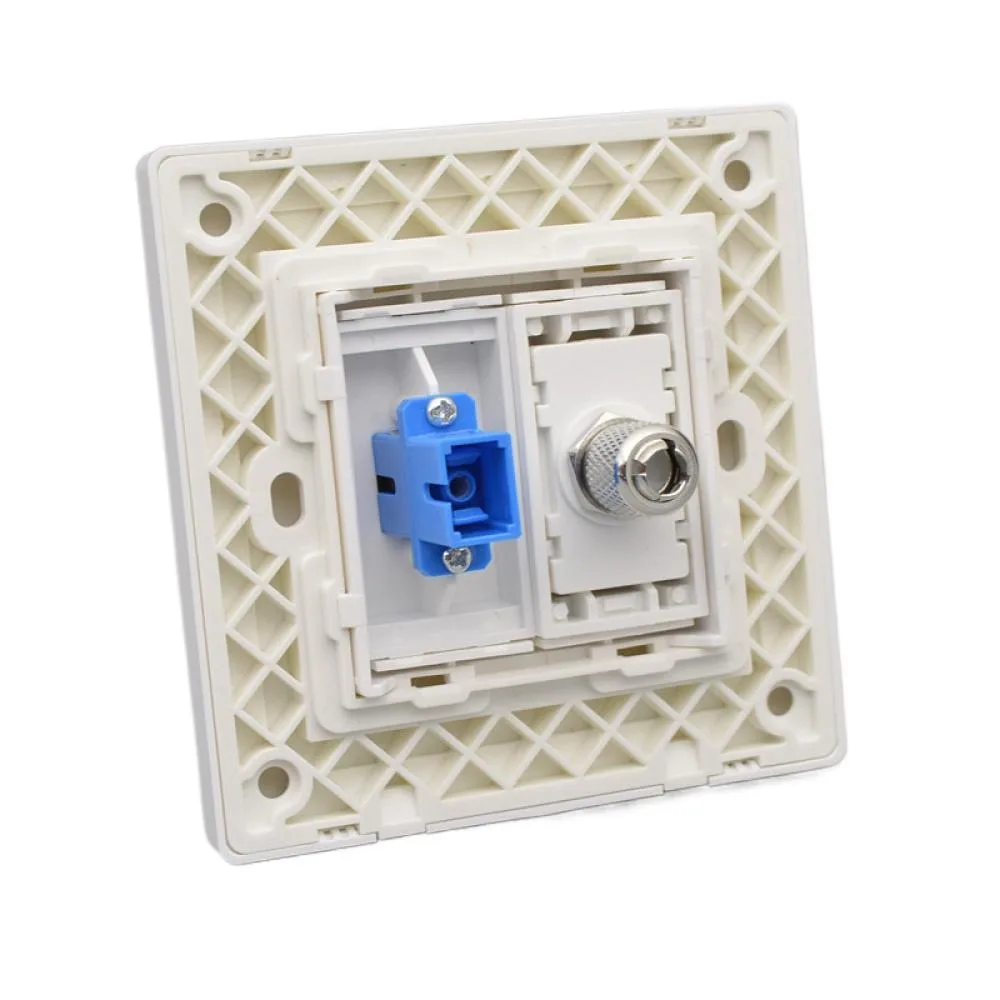 86 نوع لوحة جيجابت إيثرنت SC منفذ الألياف + لوحة منفذ التلفزيون لشبكة المنزل/المكتب ولوحة راحة إشارة التلفزيون #6