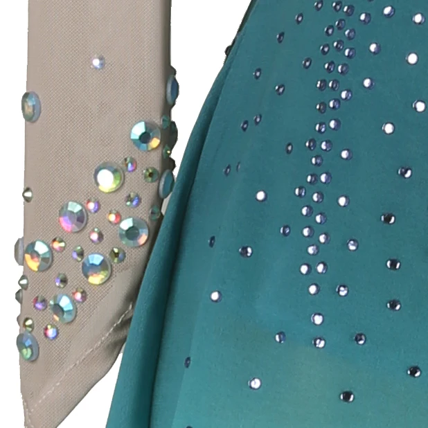 Eiskunstlaufkleid Damen Mädchen Eislaufkleid Gymnastikkostüm benutzerdefinierte Strass B360