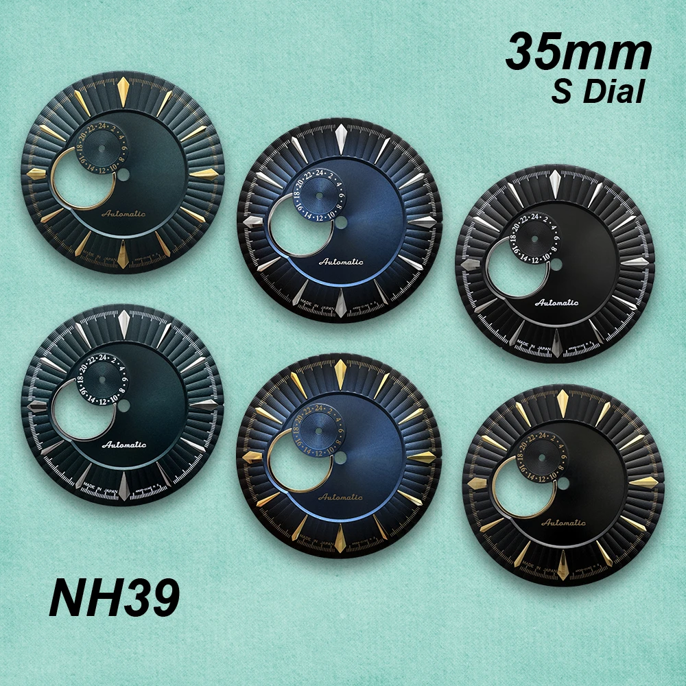 35mm Cocktail S Dial Suitable For NH39 Movement Hollow Out High-Quality Vertical Watch Modification Accessories