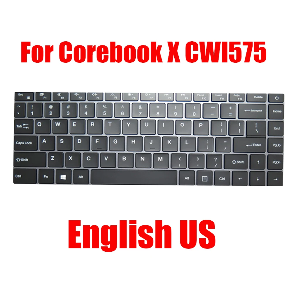 

Laptop Keyboard For Chuwi For Corebook X CWI575 English US Black With Backlit New