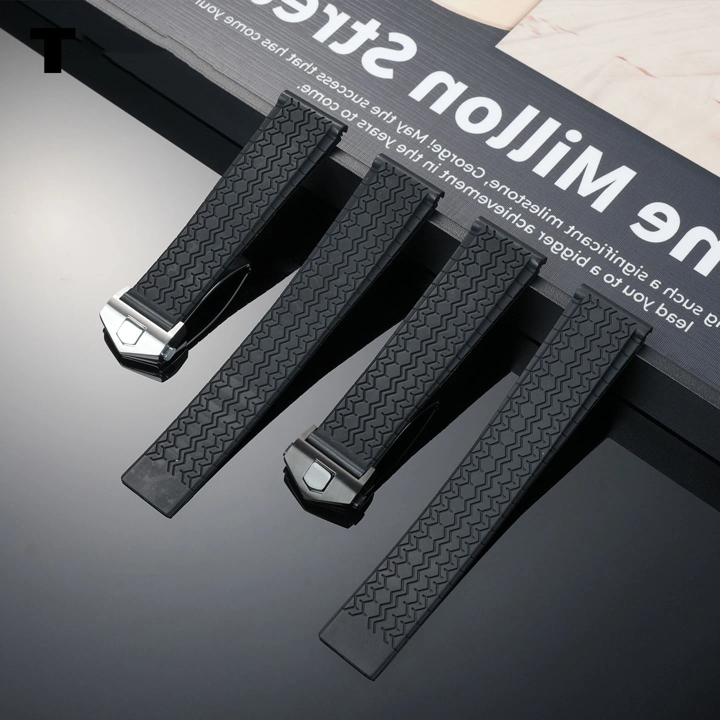 سيليكون المطاط الأسود حزام الساعات 22 مللي متر حزام ساعة اليد ل علامة حزام الناقل F1 ل Heuer الفرقة فراشة مشبك محرك الموقت أشرطة ساعات اليد #3