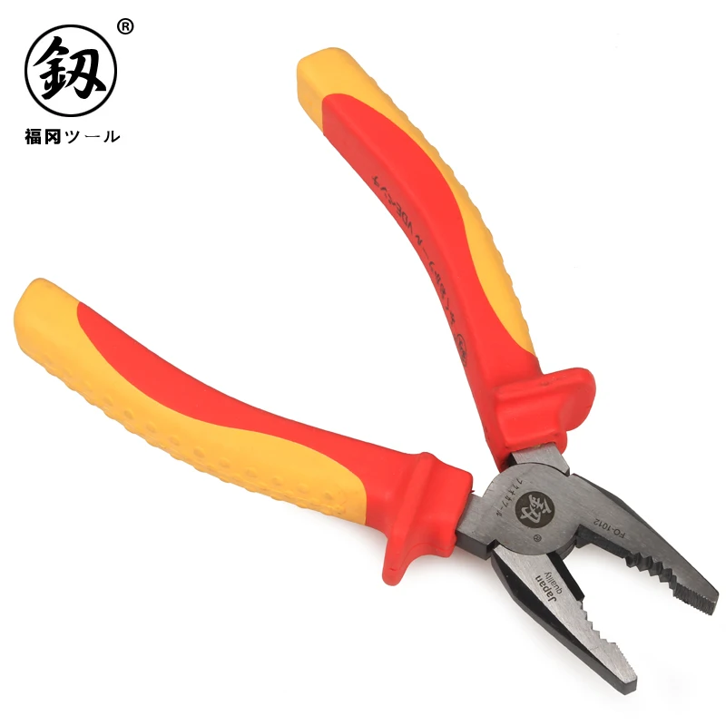 Japan Fukuoka Tools Wire Pliers Vise Needle Nose Pliers Top Cutting Stripping Pliers VDE Insulation Pressure Tool