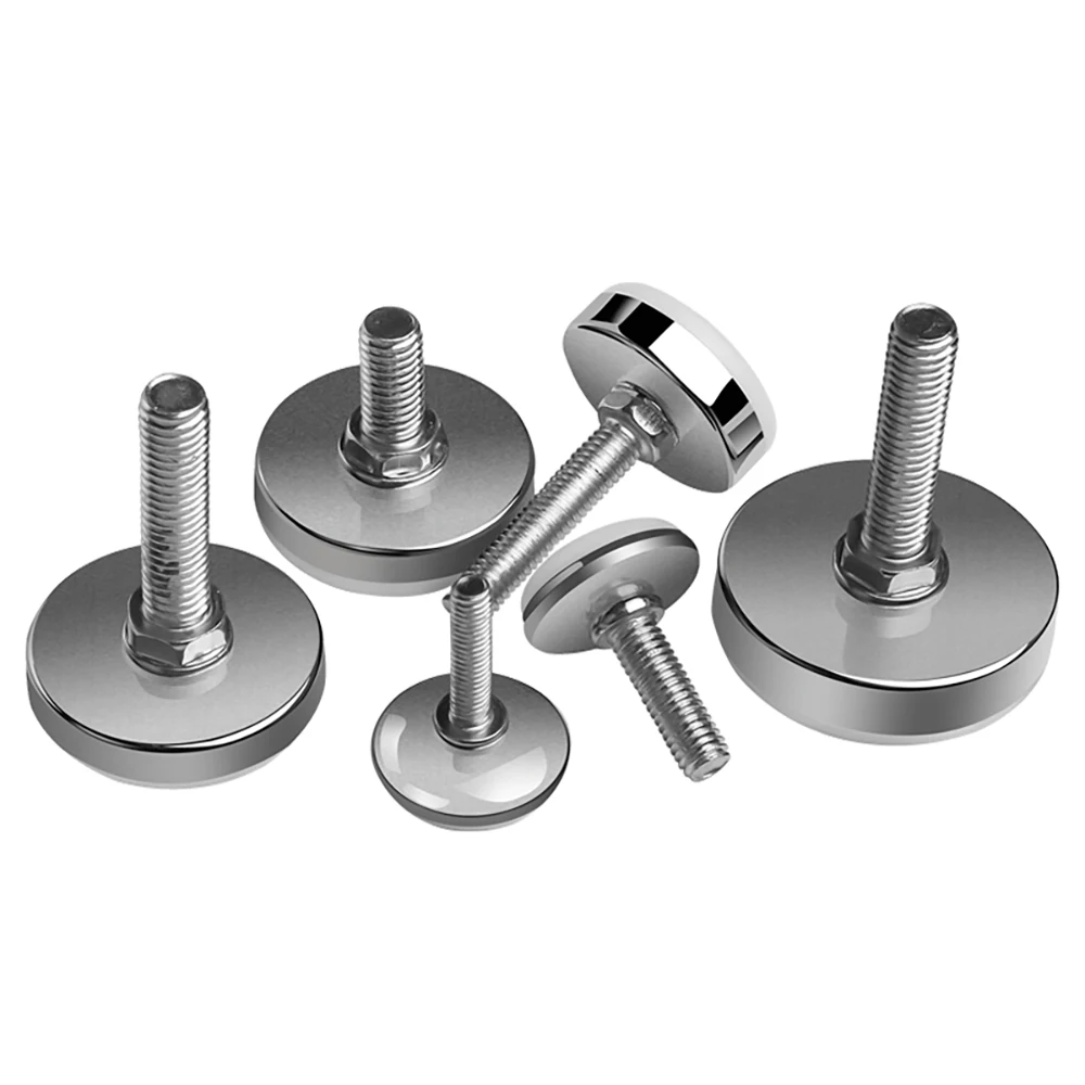 Pies ajustables de acero inoxidable para muebles, niveladores de Base  nailon para sofá, mesa, silla, gabinete, banco  traba