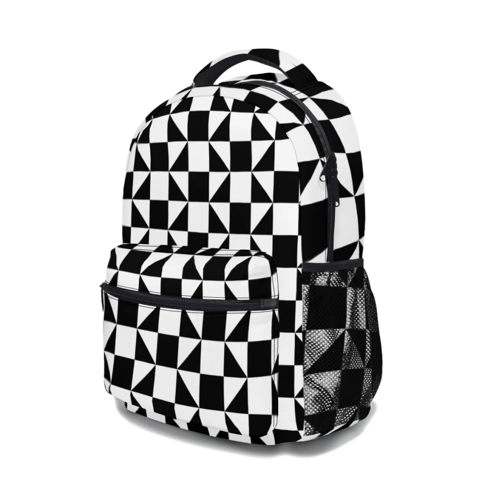 I quadrati e i triangoli! Borsa da viaggio per Laptop da viaggio per Laptop con zaino da College impermeabile di nuova moda femminile da 17 pollici