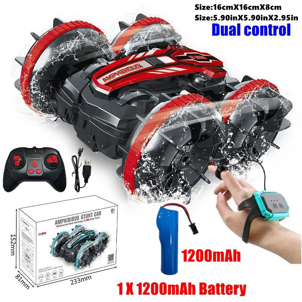 Amfibische RC Auto Afstandsbediening Stunt Auto Voertuig Dubbelzijdig Flip Radio 4WD Drift Off Road Outdoor Speelgoed voor Jongen kinderen Gift