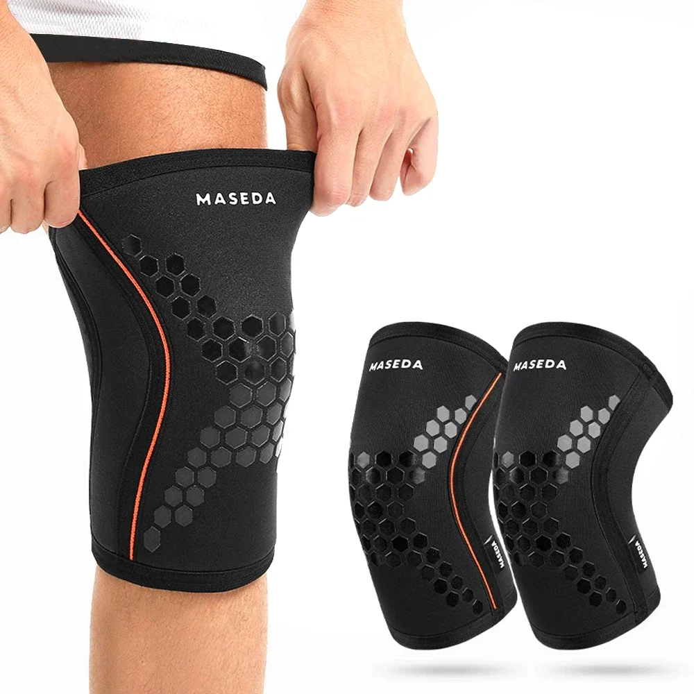 1pc Knee Sleeves 7mm Neoprene Compression Knee Braces, Great Support for Cross Training, Weightlifting, Powerlifting, Squats