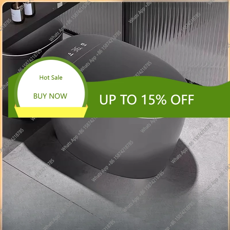 

Умный унитаз N 68 см, серый, полностью автоматический, интегрированный, бытовой, сифонный, с внутренней подсветкой, цвет сиденья и унитаза в тон