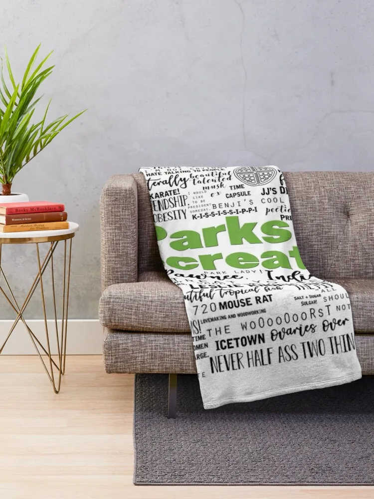 Parks and Recreations Memorable Quotes Throw Blanket Decorative Sofas Single Blankets