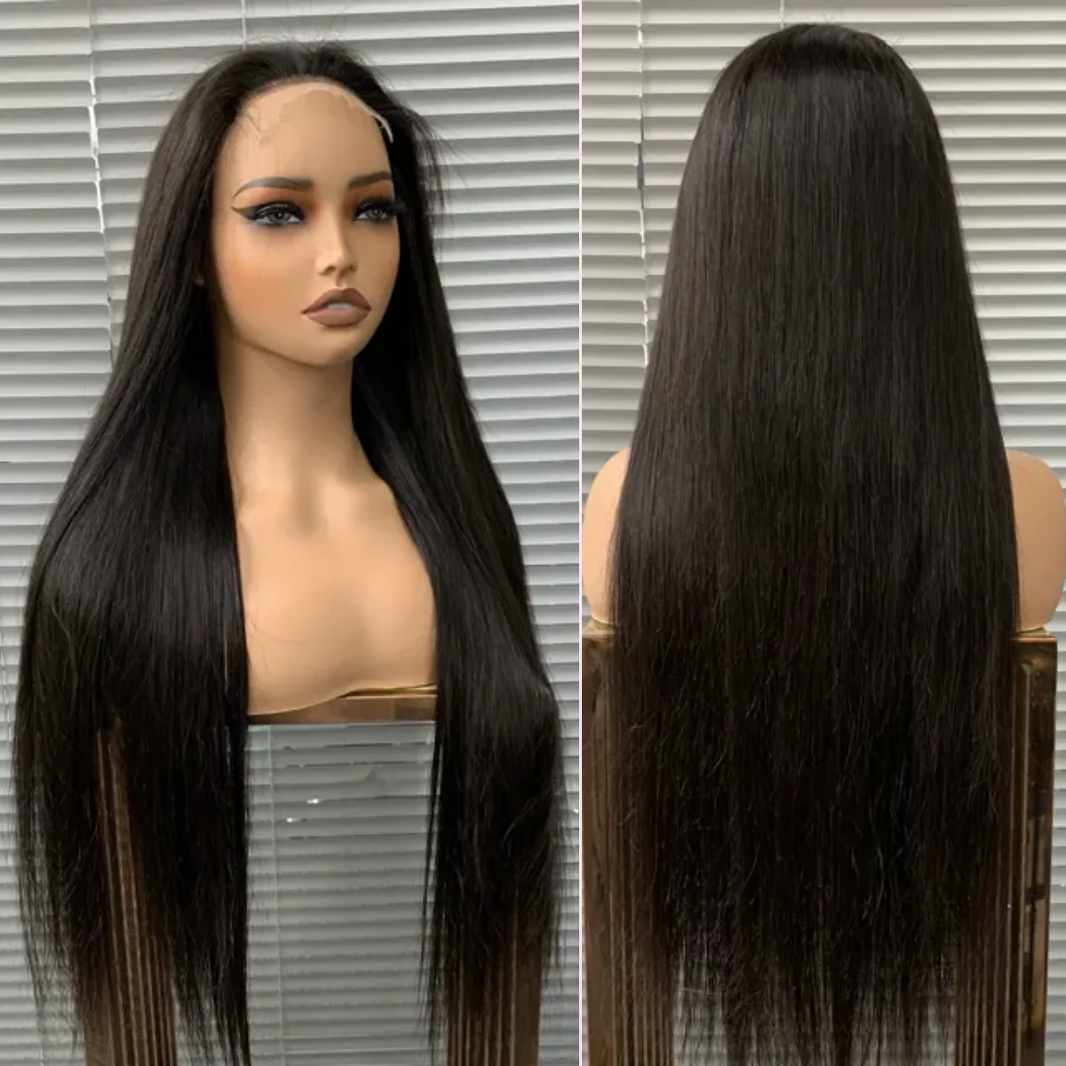 

Straight 4x4 HD Lace Closure Wigs 100% Human Virgin Hair Wear and Go Glueless Wig Pre Cut Lace Pre Plucked Beginners Friendly