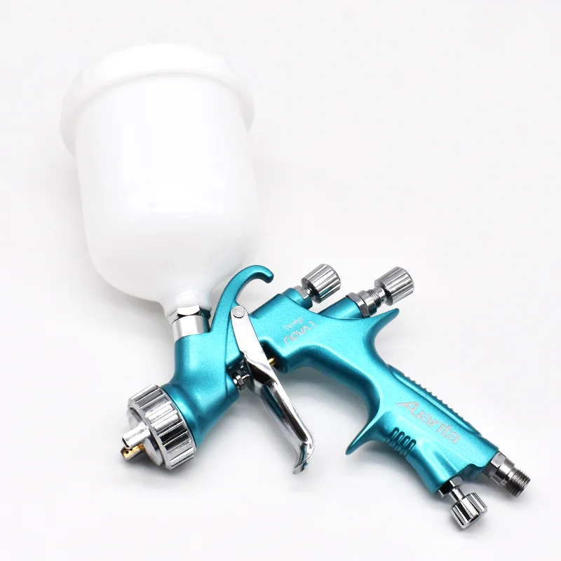 AUARITA New NOVA-1 blue spray gun Nozzles 1.3mm professional spray gun Spray Gun NOVA-1 Paint Gun with top plastic tank