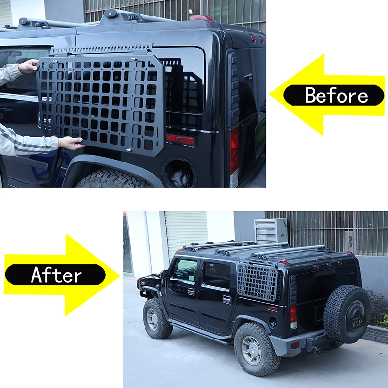 

For Hummer H2 2003-2009 Outer Armor of Trunk Car Sleeve Armor Storage Rack Pendant Aluminum Alloy Appearance Modification Parts