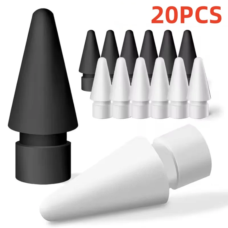 Black Replacement Tips for Apple Pencil 1st 2nd Gen Universal Wear-resistant Sensitivity Nibs for iPencil 2/1 Precision Tip