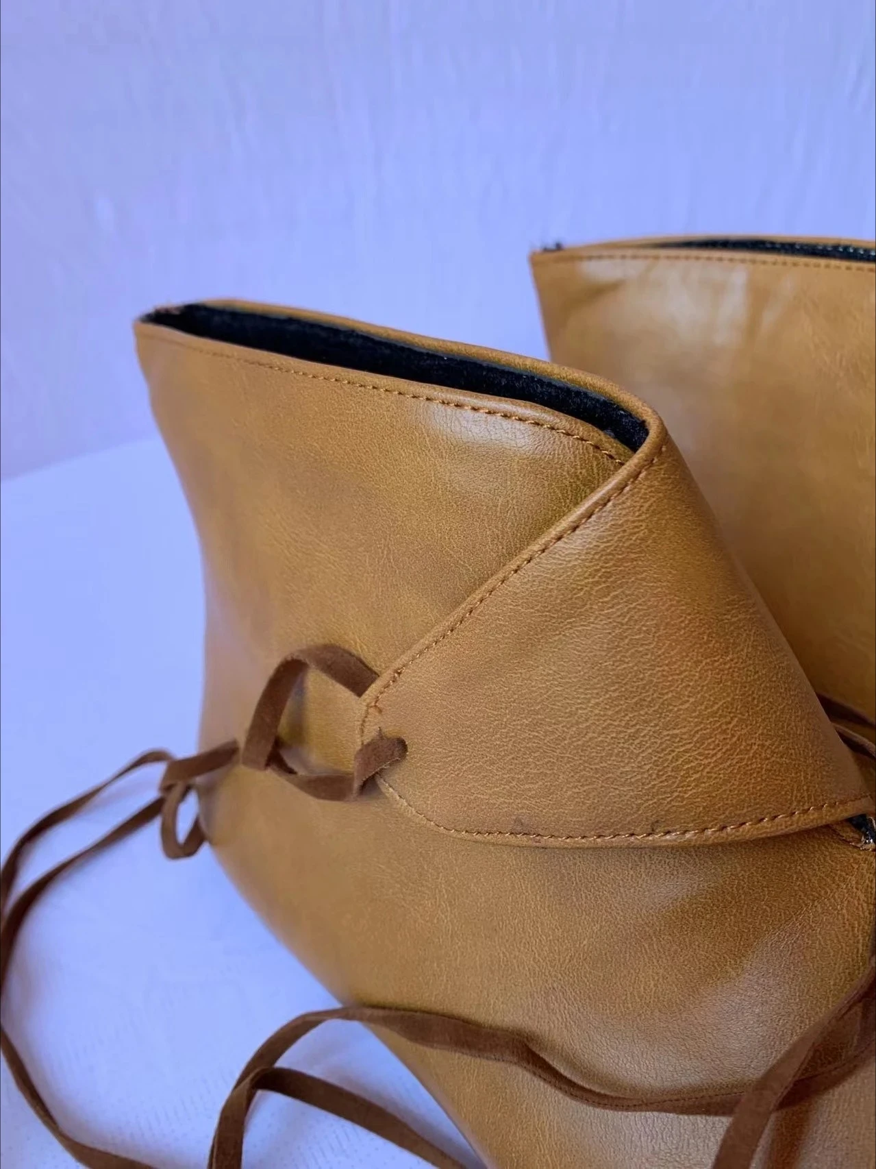 Medieval Boots Fashion Men Knight Prince Flat Single Shoes Chinese Style Retro Casual Leather Ankle Japanese Samurai Short Boot