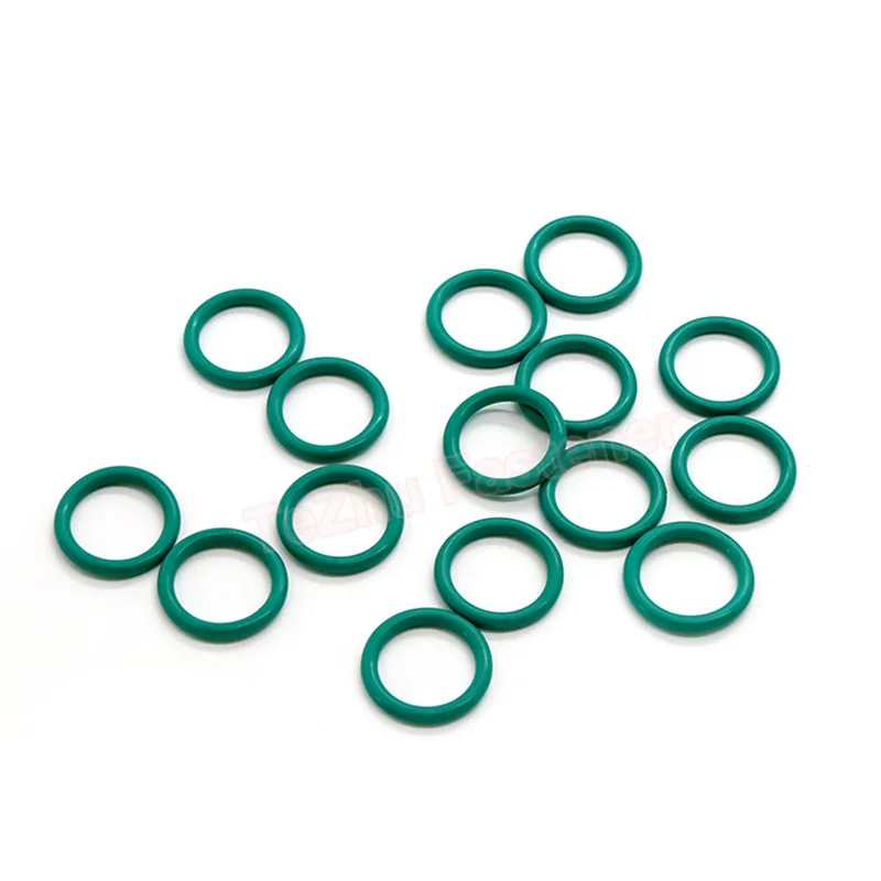 10pcs CS 1.5 2 2.4 3.1 3.5 4 5mm Green FKM Fluorine Rubber O Ring Gasket OD 17-53mm O-Ring Seal Washer Oil and Acid Resistant