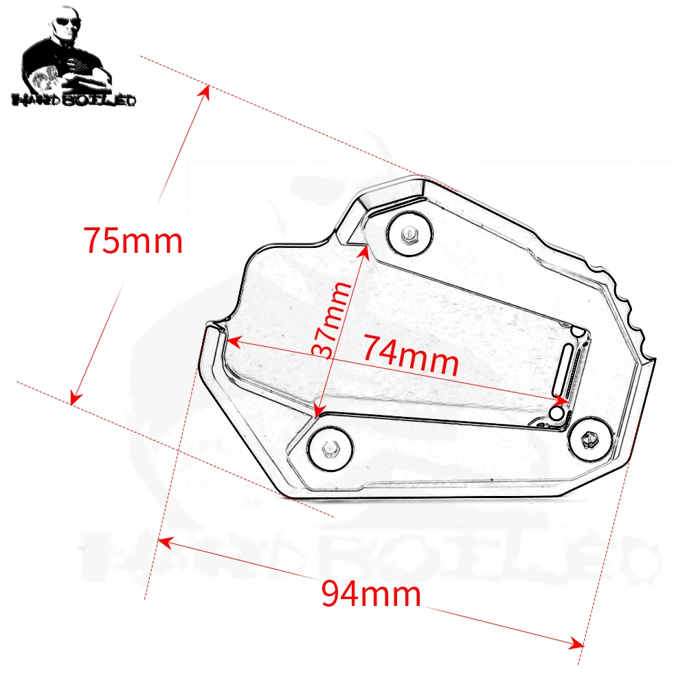 Motorcycle Kickstand Extender Foot Side Stand Extension For Ducati Scrambler Desert Sled Full Throttle Icon Dark Cafe Racer 1100