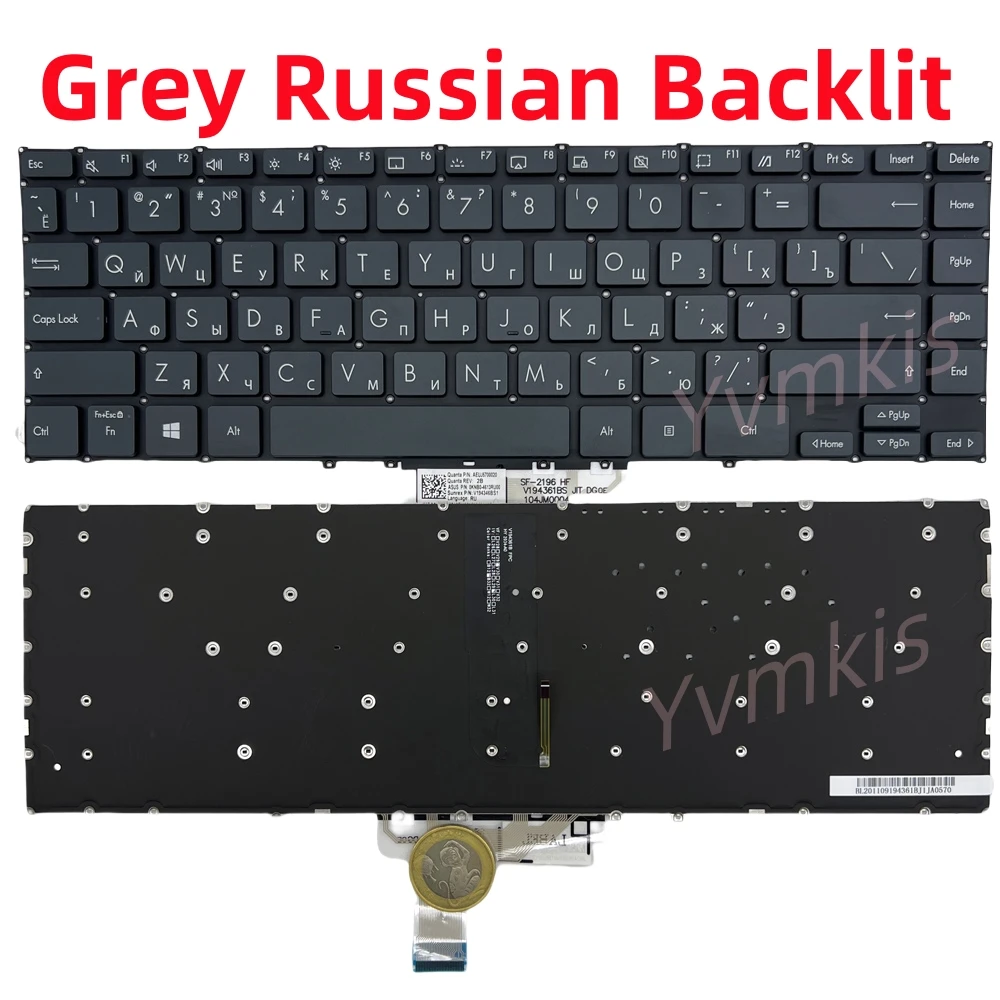 XIN-Russia-US Backlit Laptop Keyboard For Asus ZenBook Flip 13 UX363 UX363E UX363EA UX363J UX363JA  UX371 UX371E UX371EA UXF3000