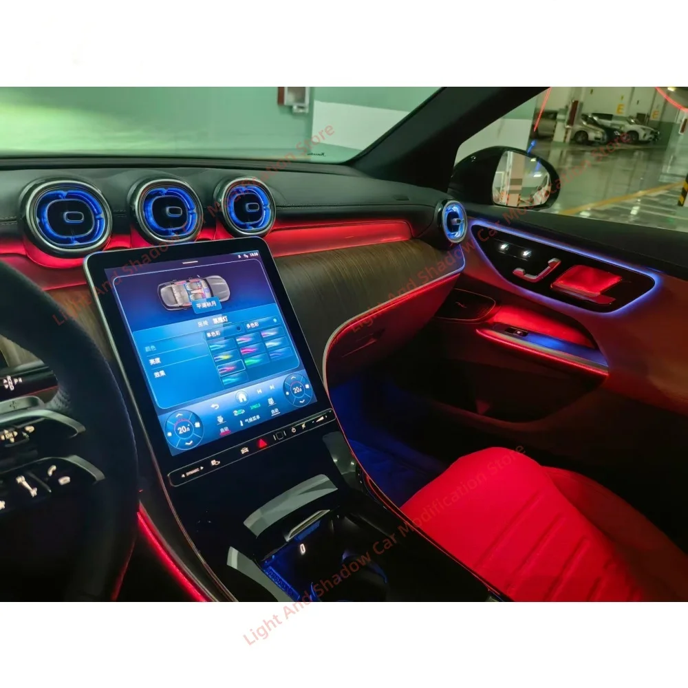 Car 64-color Ambient light for Mercedes-Benz S-Class W221 Interior light upgrade Door light guide strip LED button APP control